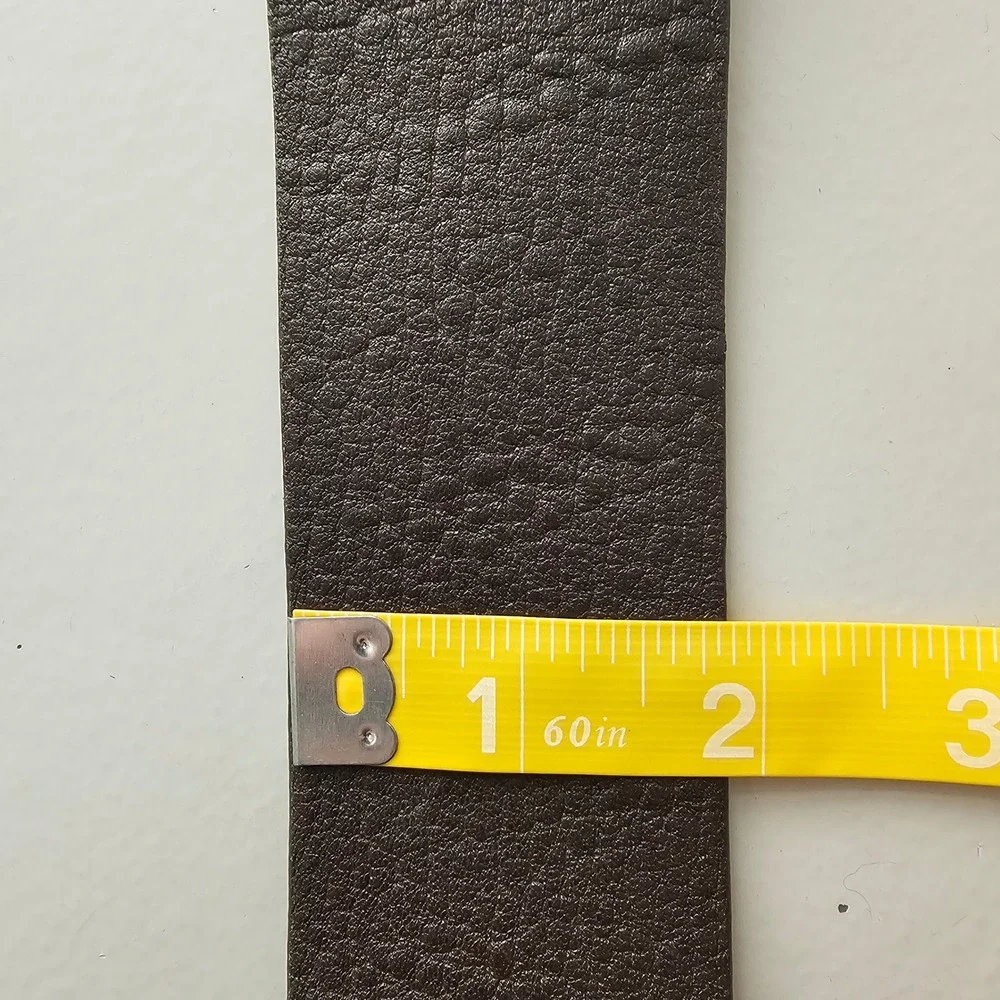J. Jill Dark Brown Genuine Leather Double D-Ring Belt XS/S Wide Cinch Minimalist